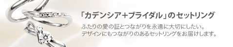 「カデンシア＋ブライダル」のセットリング